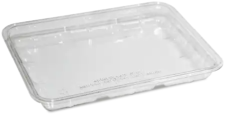 PETE Tray, 9.1 in. x 7.2 in. x 1 in. #4 Clear Tray