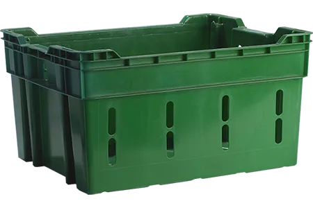 1 3/4 Bushel Green Lug(Stackable/Nestable)