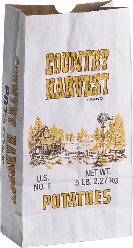 5 lbs. Paper Potato Bag Country Harvest w/window