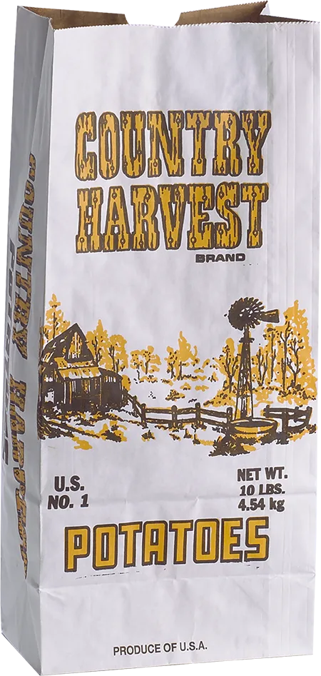 10 lbs. Paper Potato Bag Country Harvest w/window