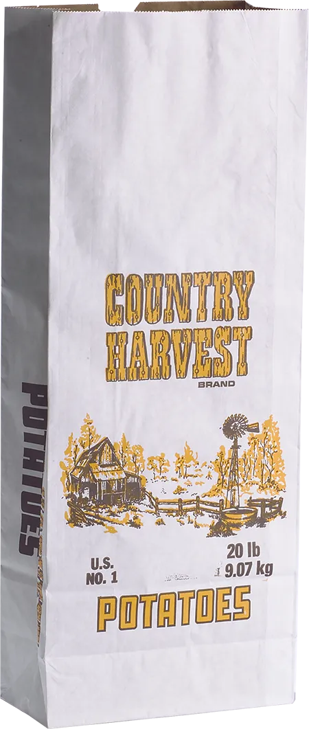 20 lbs. Paper Potato Bag Country Harvest w/window