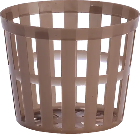 2 Quart Plastic Vented Hamper Style-Brown