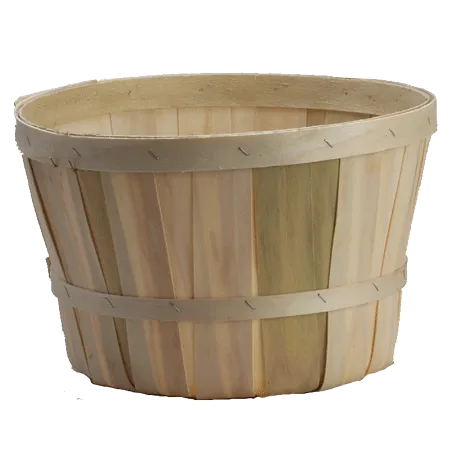 1 Peck Rnd Btm Basket, NO HANDLE- Natural