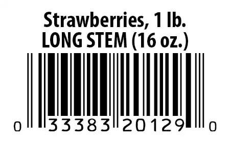 UPC 33383-20129 Strawberry 1 lb. Long Stem FLORIDA